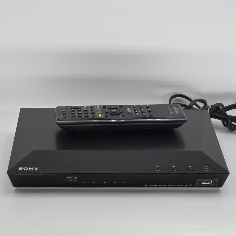 Sony BDP-S1100 Blu-ray Disc/DVD Player W/ Remote Tested & Works